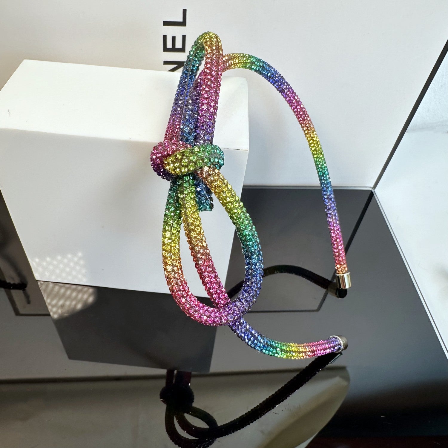 Wholesale Super Flash Rhinestone Versatile Knotted Full Diamond Headband Headwear